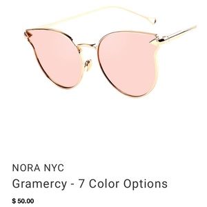 Nora NYC Pink and Gold Sunglasses